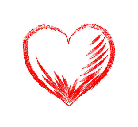 Heart on white backgroundのイラスト素材