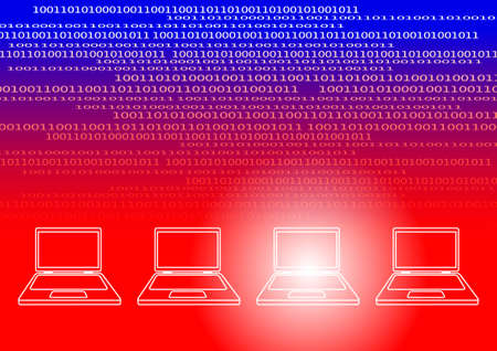 Background with laptops のイラスト素材