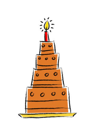 Drawing of chocolate cake      のイラスト素材