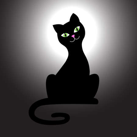 Black catのイラスト素材