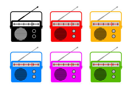 Retro radioのイラスト素材