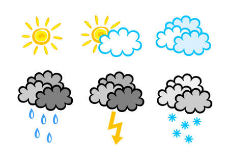 Weather iconsのイラスト素材