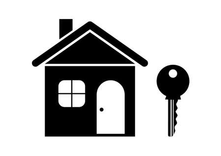 House icon on white backgroundのイラスト素材