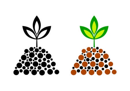 Plant icon on white backgroundのイラスト素材