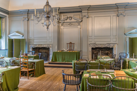 Interior room at Independence Hall, Philadelphia PA