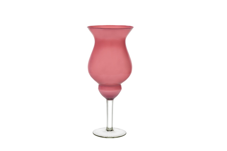Elegant glass vase isolated on a white background (glass, empty, vase)の写真素材