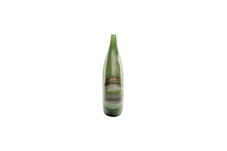 Elegant glass vase isolated on a white background (glass, empty, vase)の写真素材