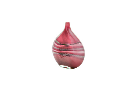 Elegant glass vase isolated on a white background (glass, empty, vase)の写真素材