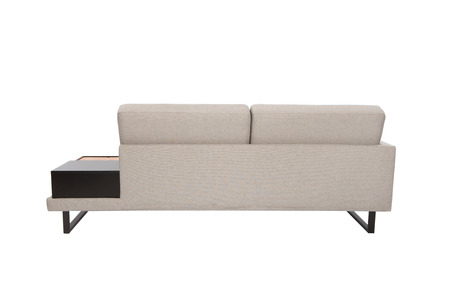 Modern Sofa grey fabric isolated on white backgroundの写真素材