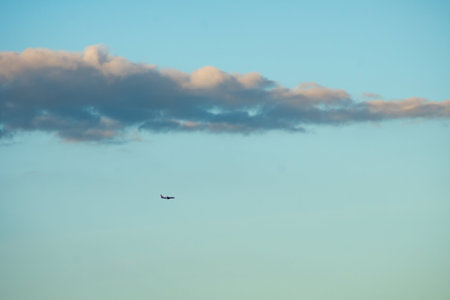 Blue sky background with beautiful clouds