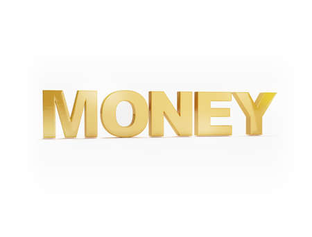 MONEY word on white background .3d  illustrationの写真素材