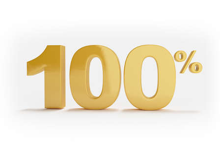 100% discount on sale. One hundred and five percent red isolated on white background. 3d rendering. Illustration for advertising.の写真素材
