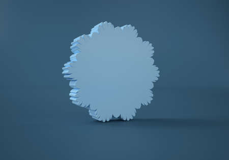 Shape icons set. 3D emblem signs isolated on blue background.