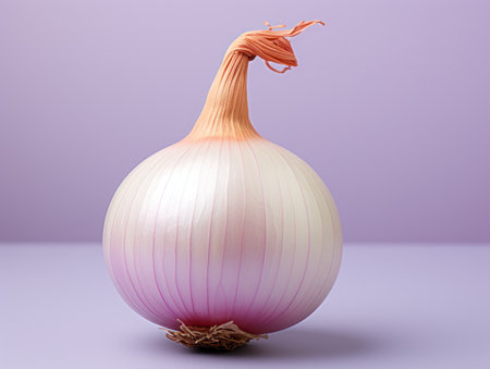Splendid Allium: Onion on a  Clean Background. Generative AIの素材