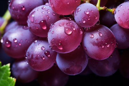 Realistic Grapes: Captivating Image of Freshly Picked  Grapes - Generative AIの素材