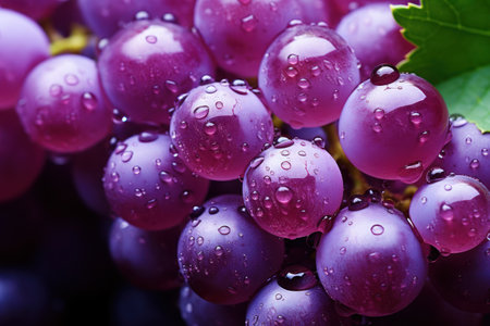 Realistic Grapes: Captivating Image of Freshly Picked  Grapes - Generative AIの素材