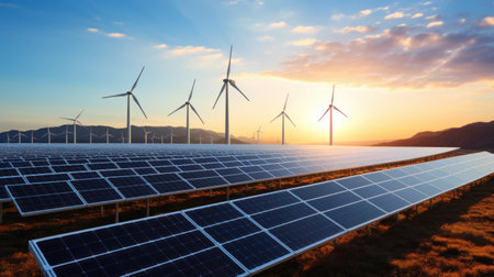 Solar Power: Shining Brightly for Tomorrow. Generative AIの素材