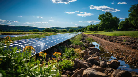 Solar Power: Shining Brightly for Tomorrow. Generative AIの素材