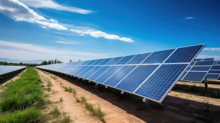 Solar Power: Shining Brightly for Tomorrow. Generative AIの素材