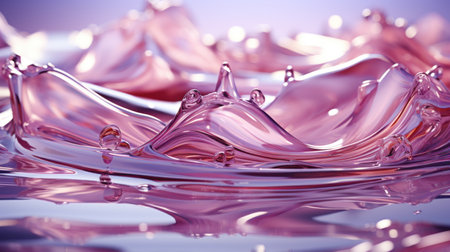 Marvelous Splash: Captivating Water with Graceful Droplets. Generative AIの素材
