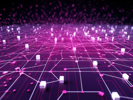 Futuristic Illustration: A Technological Background of Creativity and Innovation. Generative AIの素材