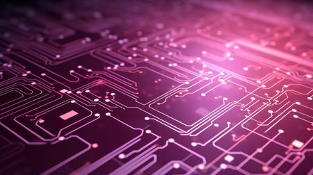 Futuristic Illustration: A Technological Background of Creativity and Innovation. Generative AIの素材