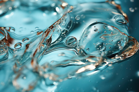 Marvelous Splash: Captivating Water with Graceful Droplets. Generative AIの素材