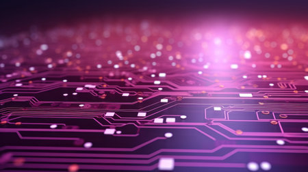 Futuristic Illustration: A Technological Background of Creativity and Innovation. Generative AIの素材