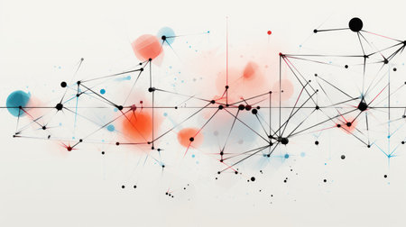 Futuristic Illustration: A Technological Background of Creativity and Innovation. Generative AIの素材