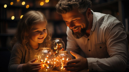 Father and Son Bonding: Fun-filled Activities  on Father's Day. Generative AIの素材