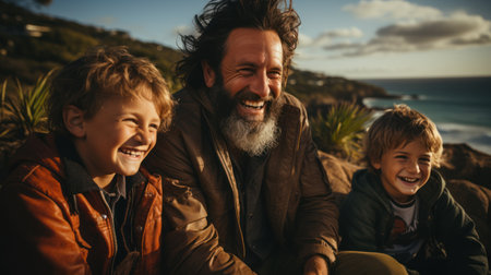 Father and Son Bonding: Fun-filled Activities  on Father's Day. Generative AIの素材