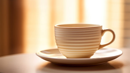 Sip in Style: Enjoying a Delightful Cup of Coffee,  Beautifully Crafted. Generative AIの素材