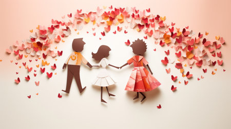 Illustrating Love: Vibrant Colors and Artistic Strokes Paint the  Essence of Affection. Generative AIの素材