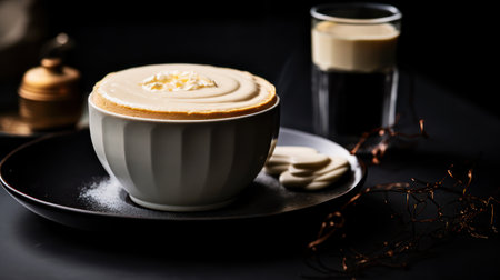 Sip in Style: Enjoying a Delightful Cup of Coffee,  Beautifully Crafted. Generative AIの素材