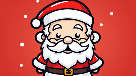 Santa's Enchanted Illustration: A Whimsical Depiction of Father  Christmas. Generative AIの素材