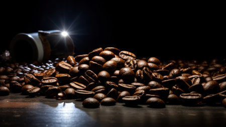 Aromatic Elixirs Unveiled: Coffee  Beans' Journey from Plantation to Cup. Generative AIの素材