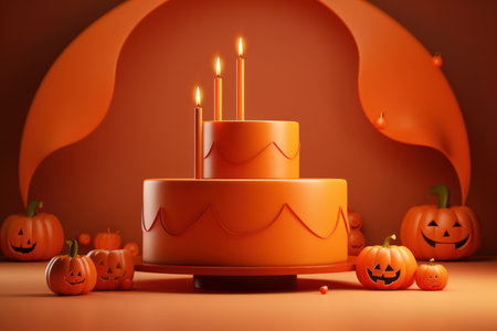 Halloween-Themed Background: Spooky Seasonal  Delights. Generative AIの素材
