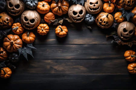 Halloween-Themed Background: Spooky Seasonal  Delights. Generative AIの素材