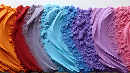 Colorful makeup  powder. Colorful and creative background. Generative Aiの素材