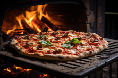 Delicious pizza with lots of  cheese and very appetizing. Generative AIの素材