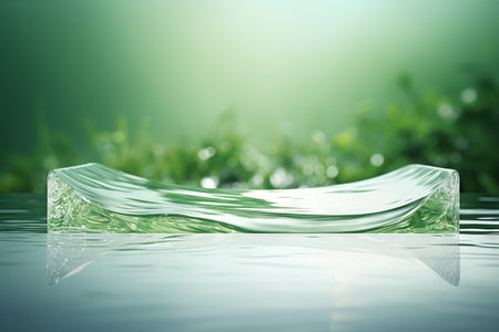 Products display podium with  nature creative background. Generative AIの素材