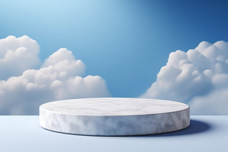 Products display podium with  nature creative background. Generative AIの素材