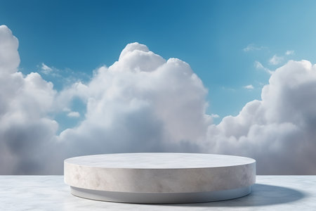 Products display podium with  nature creative background. Generative AIの素材