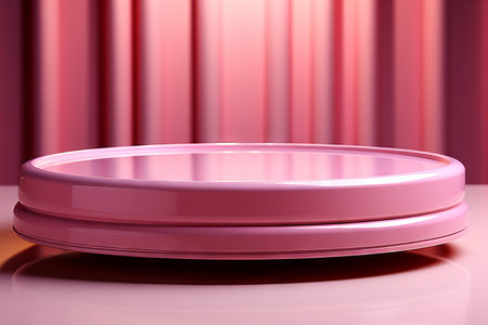 Abstract scene background. Cylinder podium on pink background. Product presentation, mock up,  show cosmetic product, Podium, stage pedestal or platform. Generative AIの素材