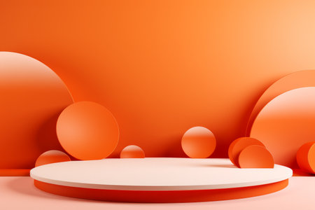 Products display podium with  nature creative background. Generative AIの素材