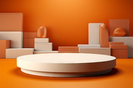 Products display podium with  nature creative background. Generative AIの素材