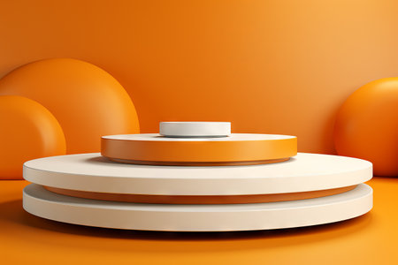 Products display podium with  nature creative background. Generative AIの素材