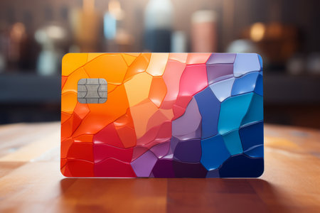 Floating Credit Cards  Mockup on black backgroundの素材