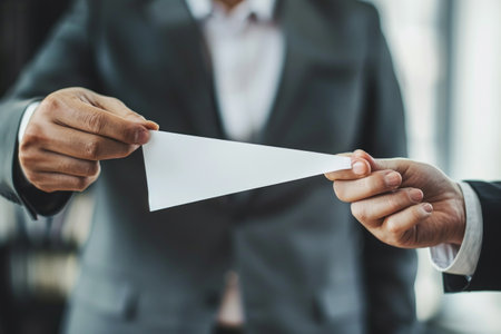Business people breaking the contract with resignation letter staff  reduction resigning leaving the office employee Resignation. Generative AIの素材