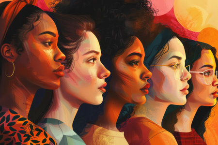 Diverse group of  individuals joining forces. Generative AIの素材